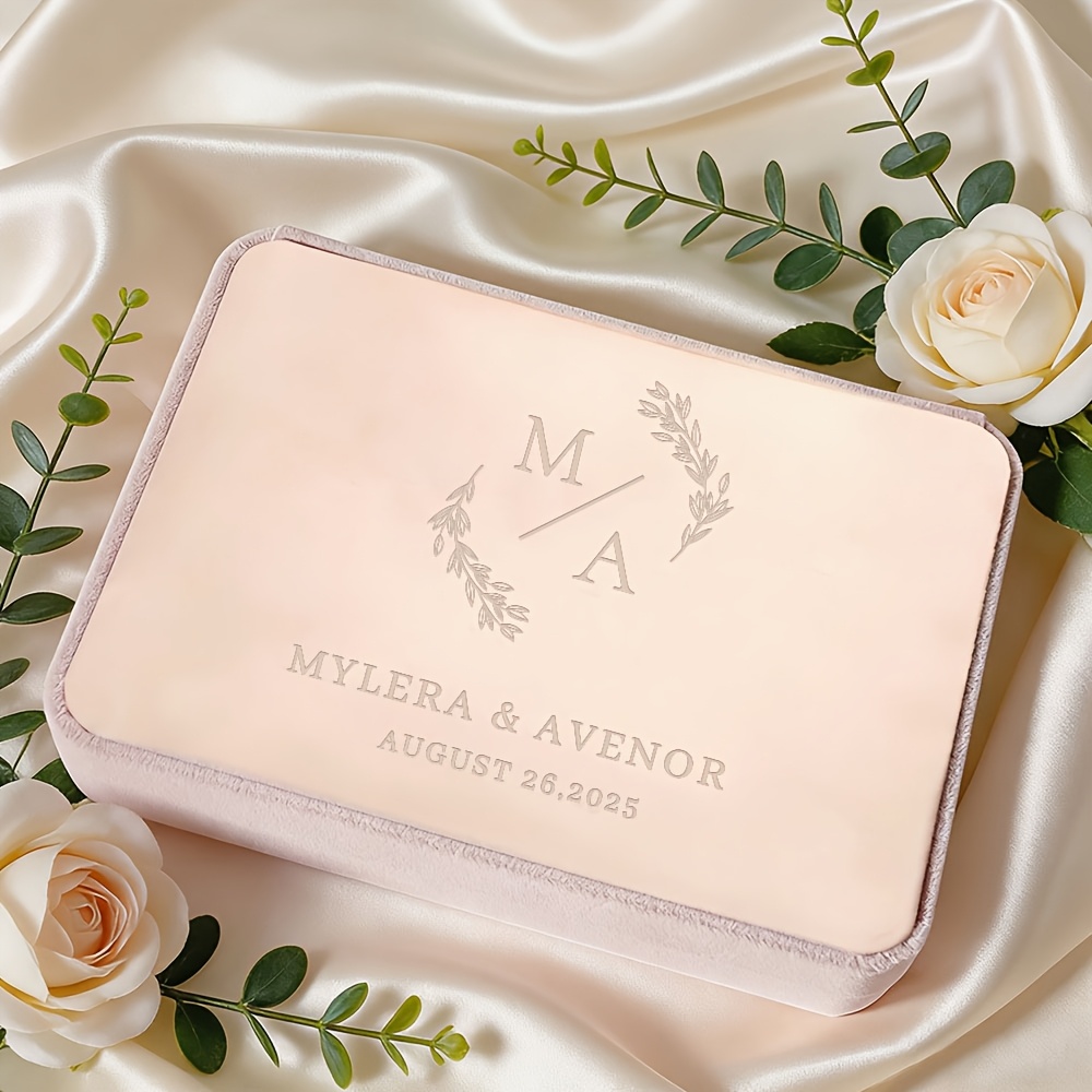 Laser Engraved Personalized Necklace Box with Custom Name
